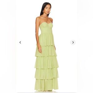 Hattie gown by lovers + friends in green. NWT and still in original bag.